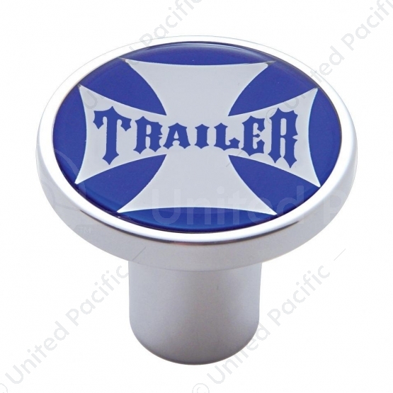 "Trailer" Air Valve Knob - Blue Maltese Cross Sticker