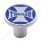 "Trailer" Air Valve Knob - Blue Maltese Cross Sticker