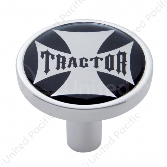 "Tractor" Long Air Valve Knob - Black Maltese Cross Sticker