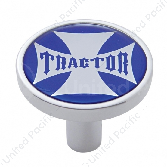"Tractor" Long Air Valve Knob - Blue Maltese Cross Sticker