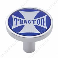 "Tractor" Long Air Valve Knob - Blue Maltese Cross Sticker