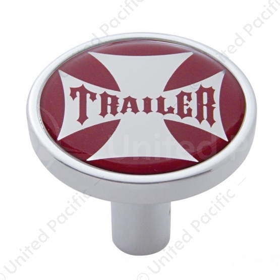 "Trailer" Long Air Valve Knob - Red Maltese Cross Sticker