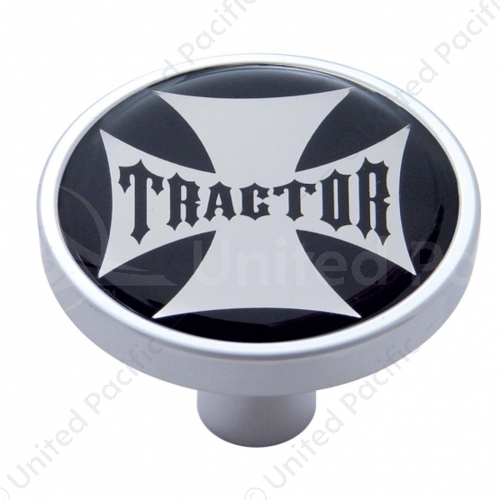 "Tractor" Short Air Valve Knob - Black Maltese Cross Sticker