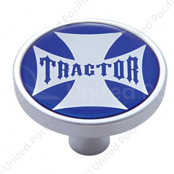 "Tractor" Short Air Valve Knob - Blue Maltese Cross Sticker
