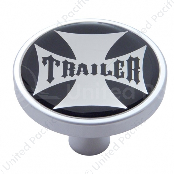 "Trailer" Short Air Valve Knob - Black Maltese Cross Sticker