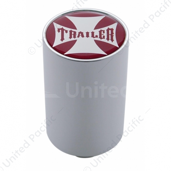 "Trailer" 3" Air Valve Knob - Red Maltese Cross Sticker