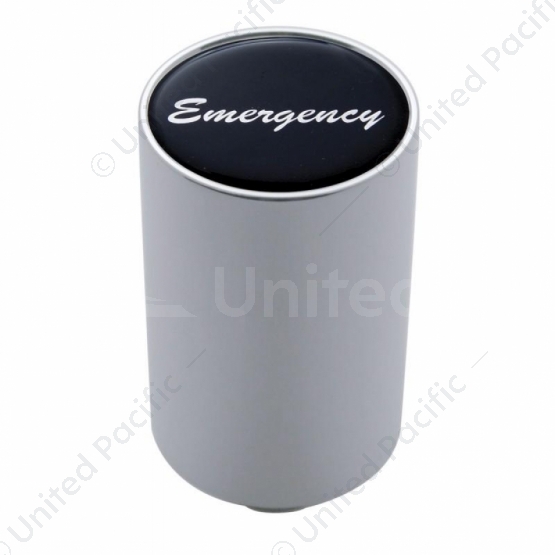 "Emergency" 3" Air Valve Knob - Black Glossy Sticker