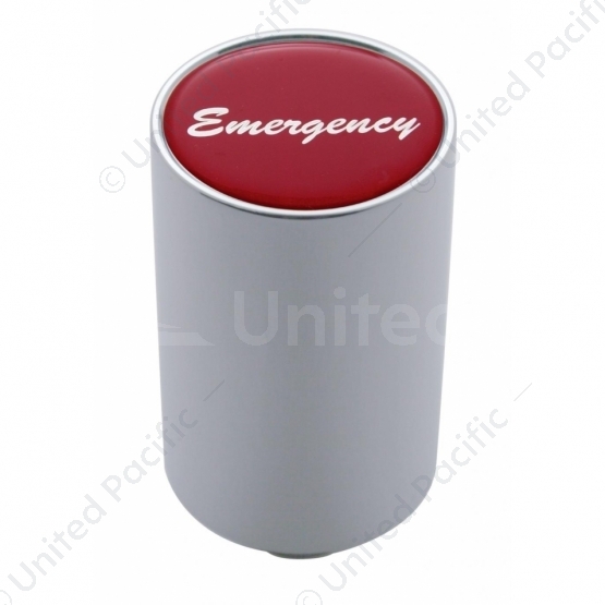 "Emergency" 3" Air Valve Knob - Red Glossy Sticker