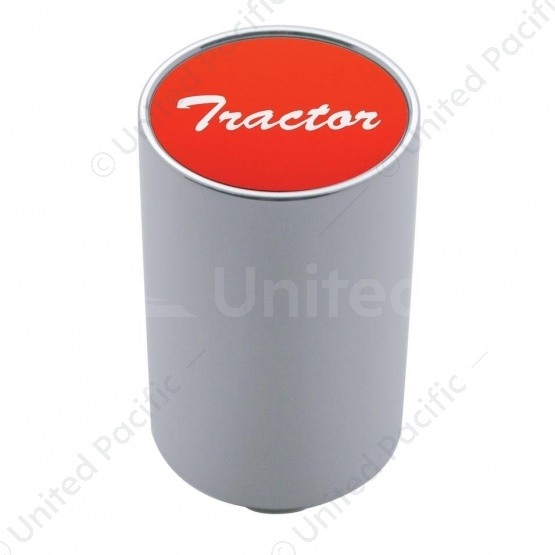"Tractor" 3" Air Valve Knob - Red Aluminum Sticker