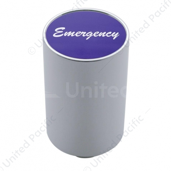 "Emergency" 3" Air Valve Knob - Purple Aluminum Sticker