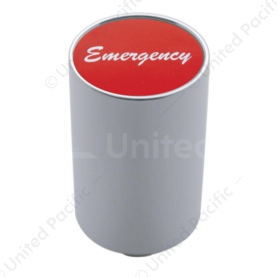 "Emergency" 3" Air Valve Knob - Red Aluminum Sticker