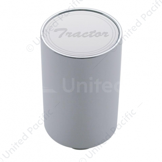 "Tractor" 3" Air Valve Knob - Stainless Plaque With Cursive Script