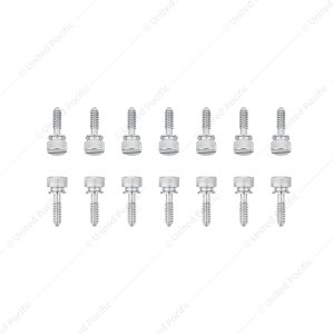 1/4"-20 Peterbilt Dash Screw - Knurled Screw Head With Plain Slotted Top