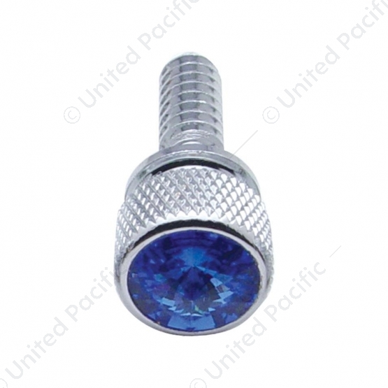 1/4"-20 Knurled Head Dash Screw For Peterbilt - Blue Crystal (Bulk)