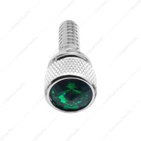 1/4"-20 Knurled Head Dash Screw For Peterbilt - Green Crystal (14-Pack)