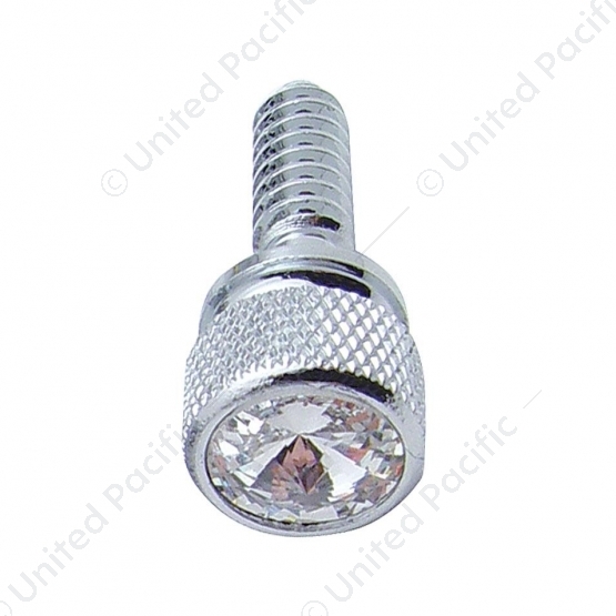 1/4"-20 Knurled Head Dash Screw For Peterbilt - Clear Crystal (Bulk)