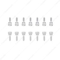 1/4"-20 Knurled Head Dash Screw For Peterbilt - Clear Crystal (14-Pack)