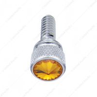 1/4"-20 Knurled Head Dash Screw For Peterbilt - Amber Crystal (14-Pack)