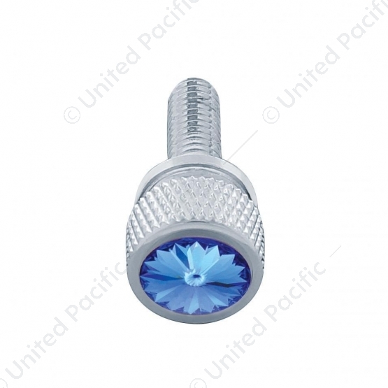 3/4" Short M6-1.0 Dash Screw For Kenworth - Blue Crystal (12-Pack)