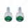3/4" Short M6 Dash Screw With Crystal For Kenworth - Green Crystal (2-Pack)