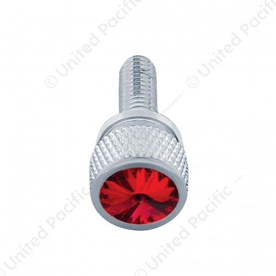 3/4" Short M6-1.0 Dash Screw For Kenworth - Red Crystal (12-Pack)