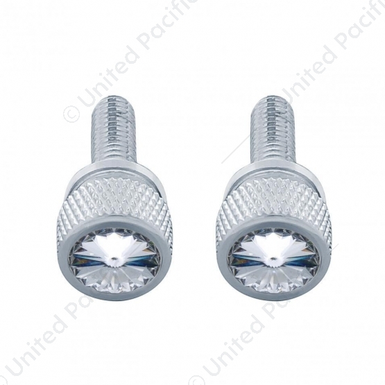3/4" Short M6 Dash Screw With Crystal For Kenworth - Clear Crystal (2-Pack)