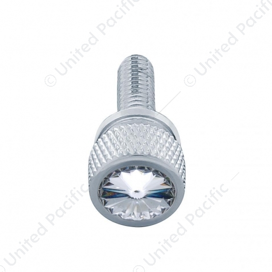 3/4" Short M6-1.0 Dash Screw For Kenworth - Clear Crystal (12-Pack)