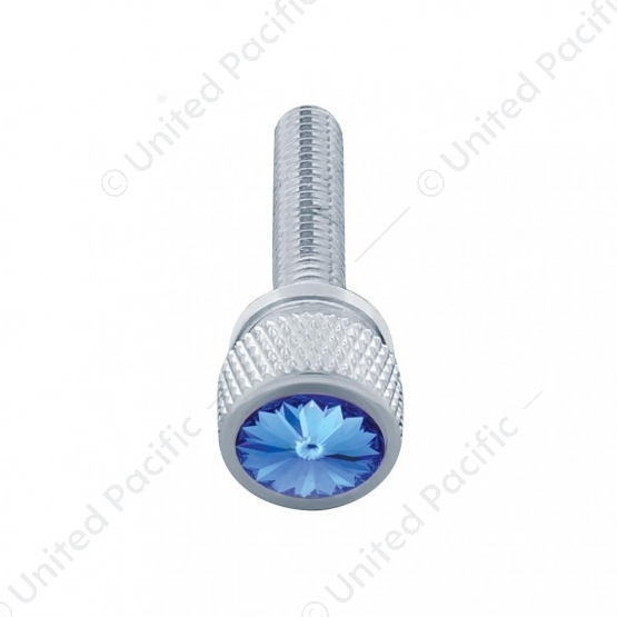 1-3/16" Long M6 Dash Screw With Crystal For Kenworth - Blue Crystal(Bulk)