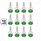 1-3/16" Long M6-1.0 Dash Screw With Crystal For Kenworth - Green Crystal(12-Pack)