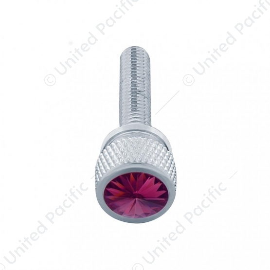 1-3/16" Long M6 Dash Screw With Crystal For Kenworth - Purple Crystal(Bulk)