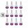 1-3/16" Long M6-1.0 Dash Screw With Crystal For Kenworth - Purple Crystal(12-Pack)