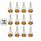 1-3/16" Long M6-1.0 Dash Screw With Crystal For Kenworth - Amber Crystal(12-Pack)