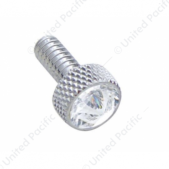 Small Dash Screw With Clear Crystal For Peterbilt (2-Pack)