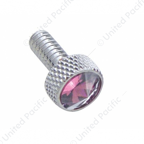 Small Dash Screw With Purple Crystal For Peterbilt (2-Pack)