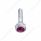 Chrome Short Dash Screw For Freightliner With Purple Crystal (2-Pack)