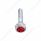 Chrome Short Dash Screw For Freightliner With Red Crystal (Bulk)