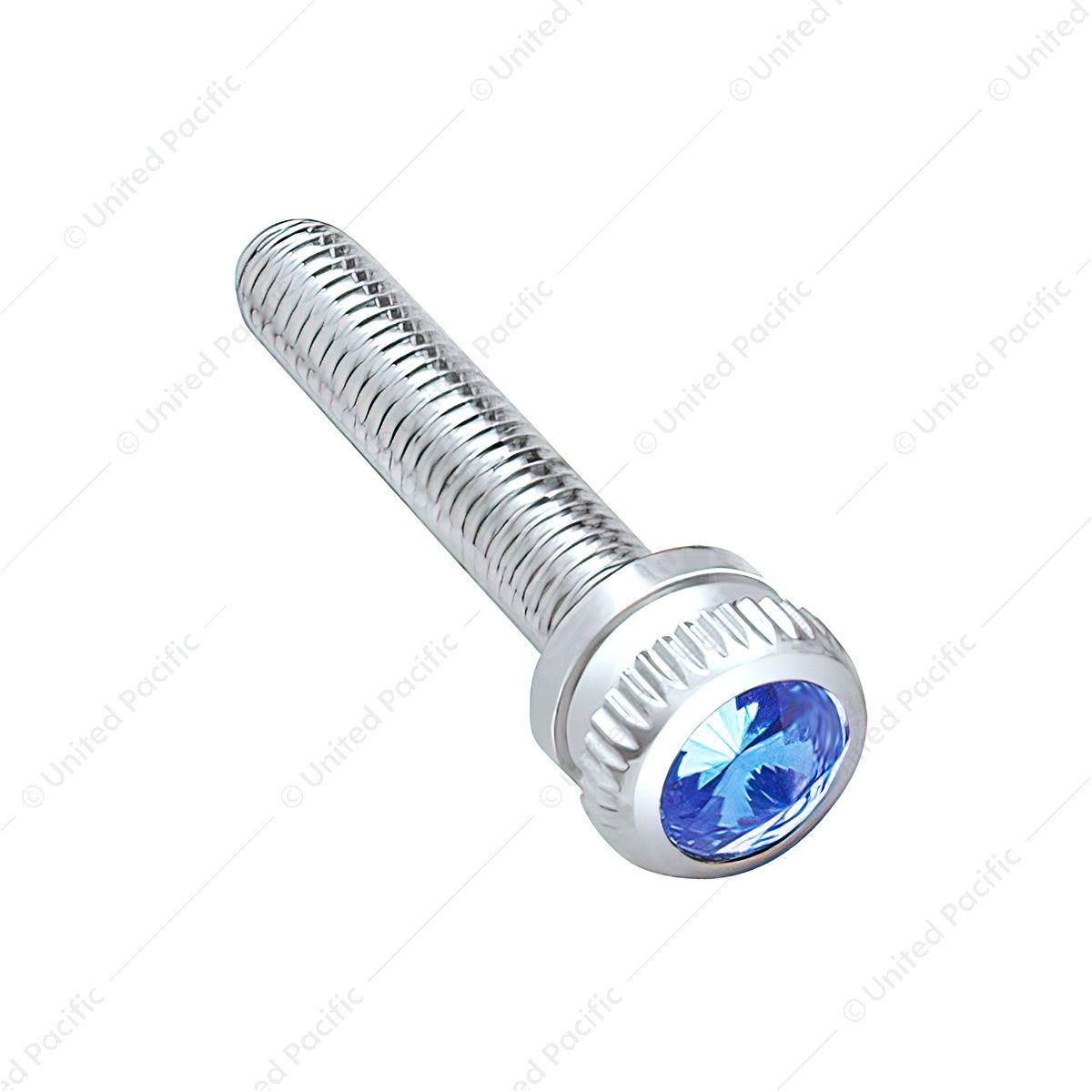 M5-0.8 Dash Screw With Color Crystal For Kenworth - Blue Crystal (6-Pack)