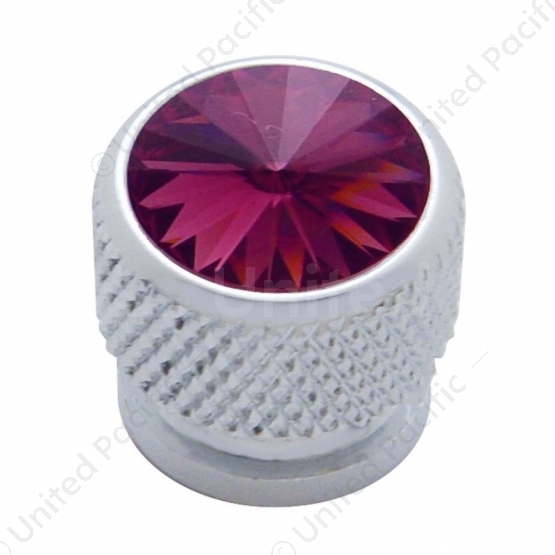 Chrome Bolt Head With Purple Crystal (Card of 4)