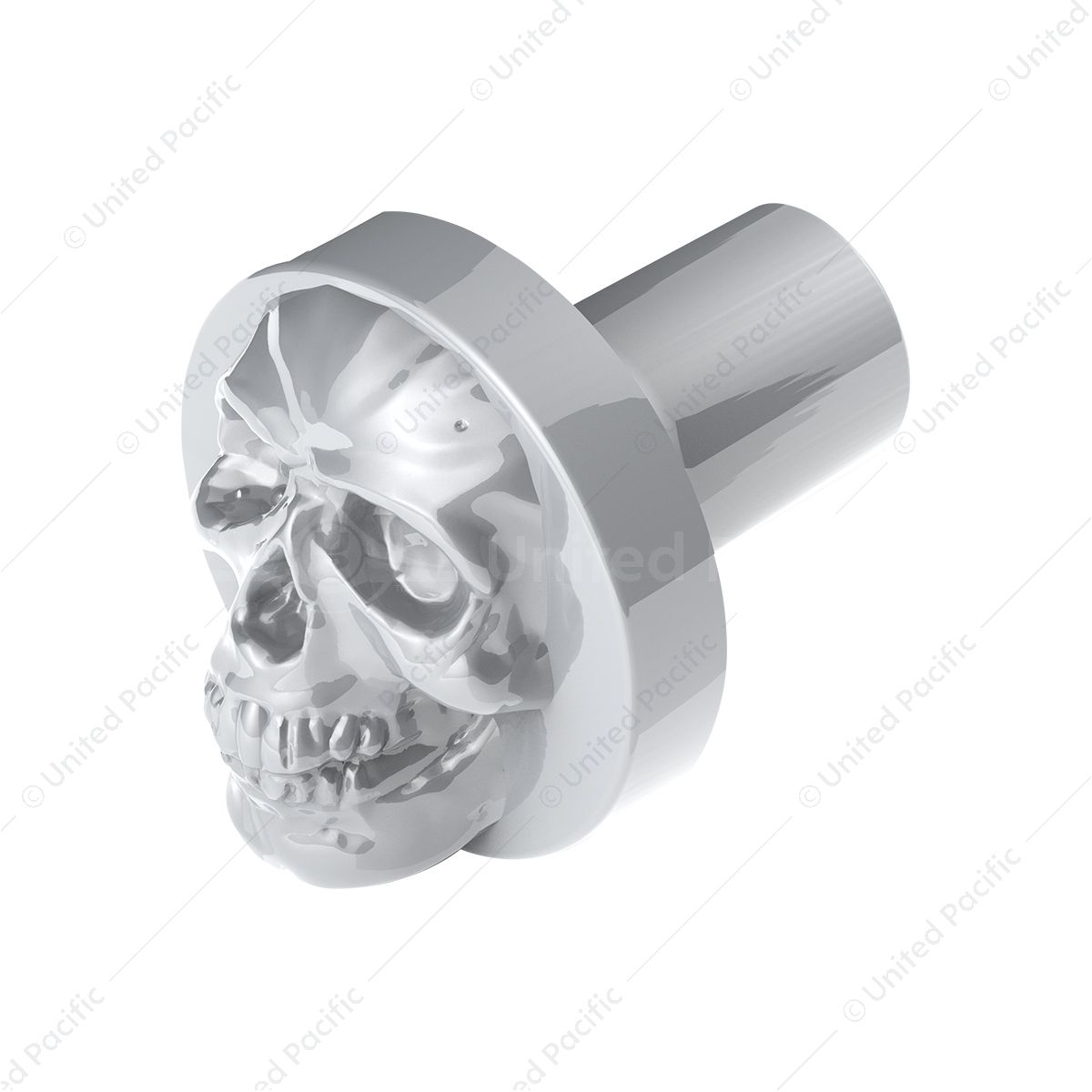 Skull Air Valve Knob - Liquid Silver