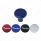 Deluxe Aluminum Screw-On Air Valve Knob With Multi-Color Glossy Tractor Sticker - Indigo Blue