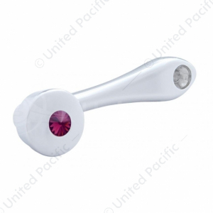 Chrome Die-Cast Window Crank With 16-Spline 7/16” OD Adapter & Color Crystal