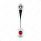 Chrome Die-Cast Window Crank With 16-Spline 7/16” OD Adapter - Red Crystal