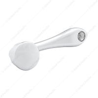 Chrome Die-Cast Window Crank With 16-Spline 7/16” OD Adapter - Plain