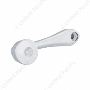 Chrome Die-Cast Window Crank With 3/8” Square Adapter - Indented