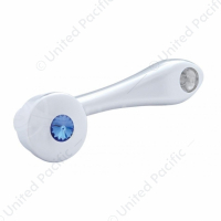 Chrome Die-Cast Window Crank With 3/8” Square Adapter - Blue Crystal
