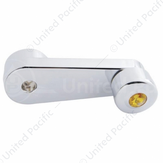 Chrome Window Crank With Crystal For Freightliner - Amber Crystal