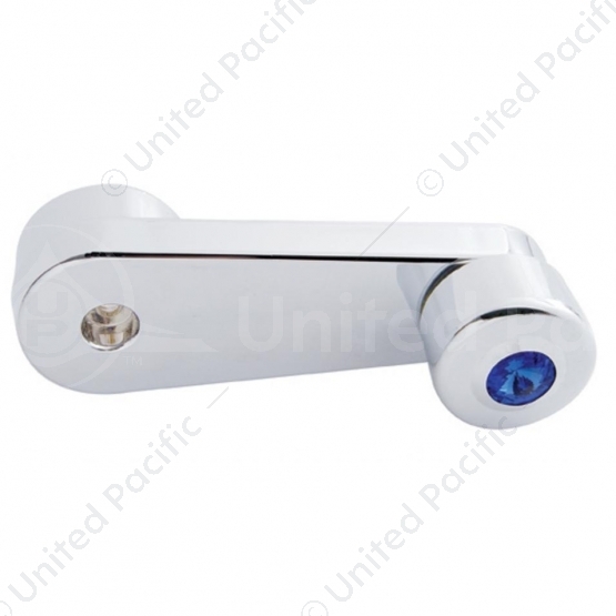 Chrome Window Crank With Crystal For Freightliner - Blue Crystal