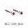 Chrome Long Dash Screw With Color Crystal For Freightliner-Candy Red (2-Pack)