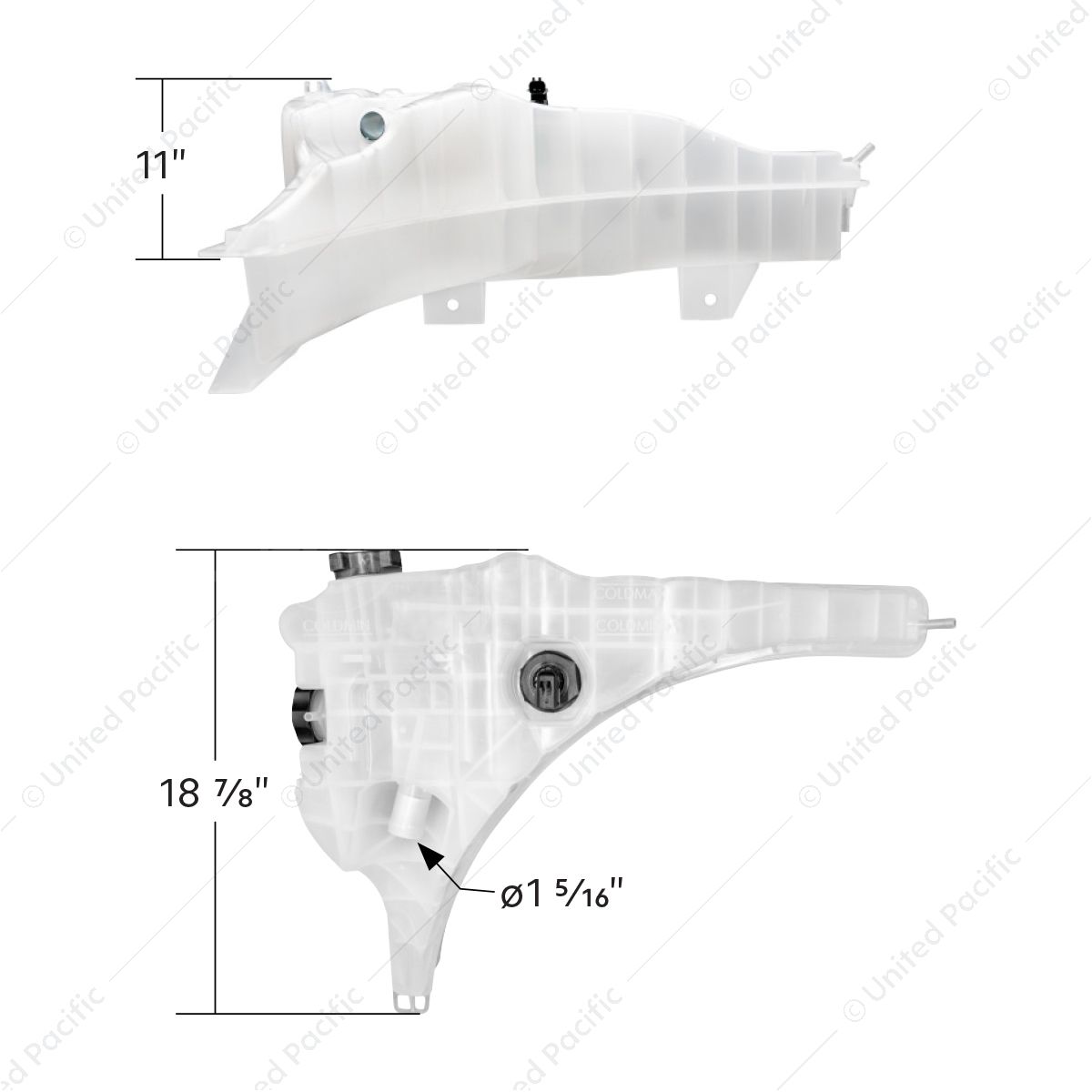 Pressurized Coolant Reservoir & Coolant Level Sensor For 2008-2017 Freightliner Cascadia