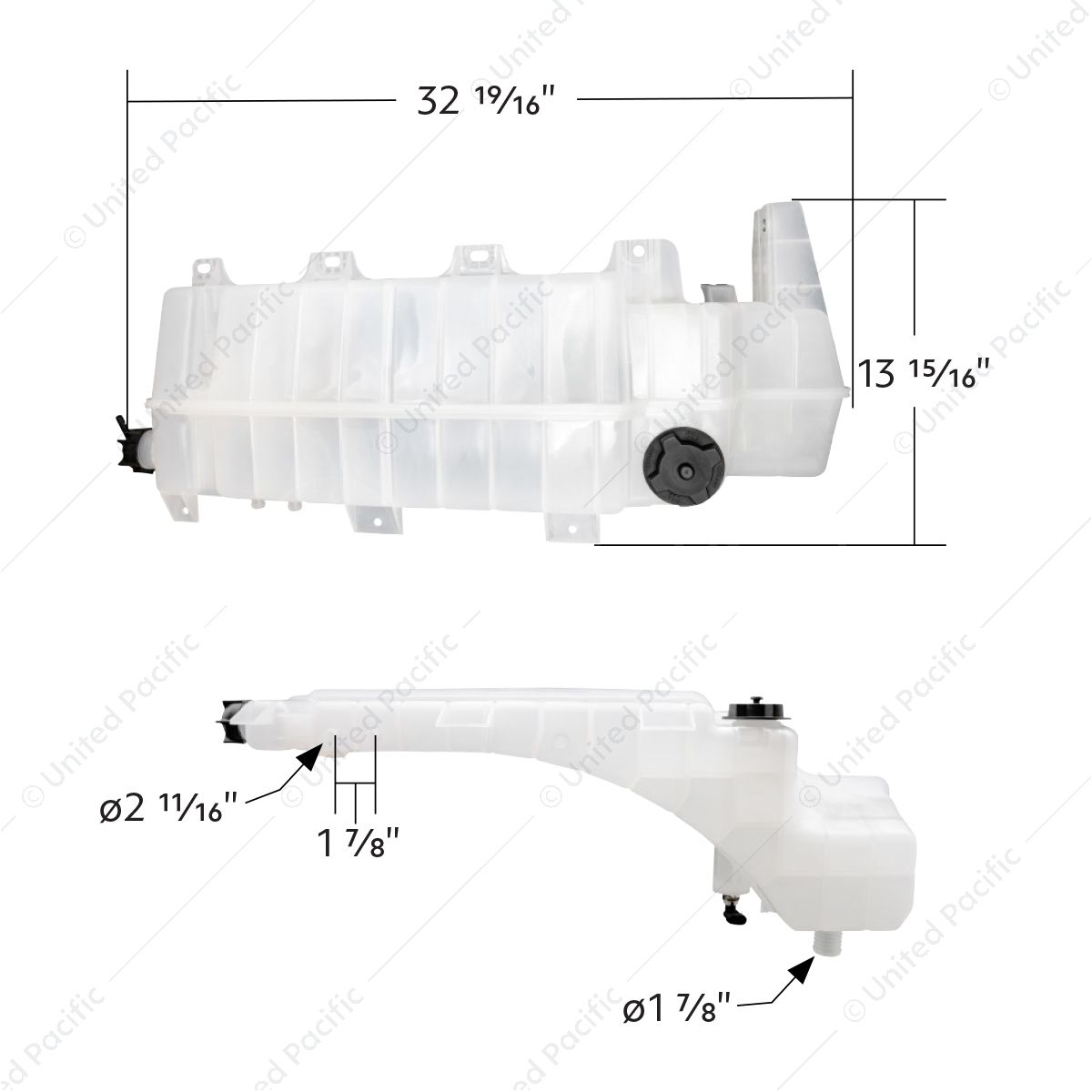 Pressurized Coolant Reservoir & Coolant Level Sensor For 2008-2017 Volvo VNL/VNM